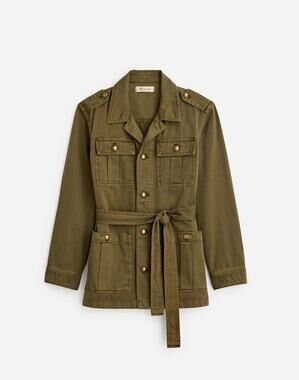 Madewell Chino Safari Military Jacket Women’s Faded Ivy Utility Jacket - Large